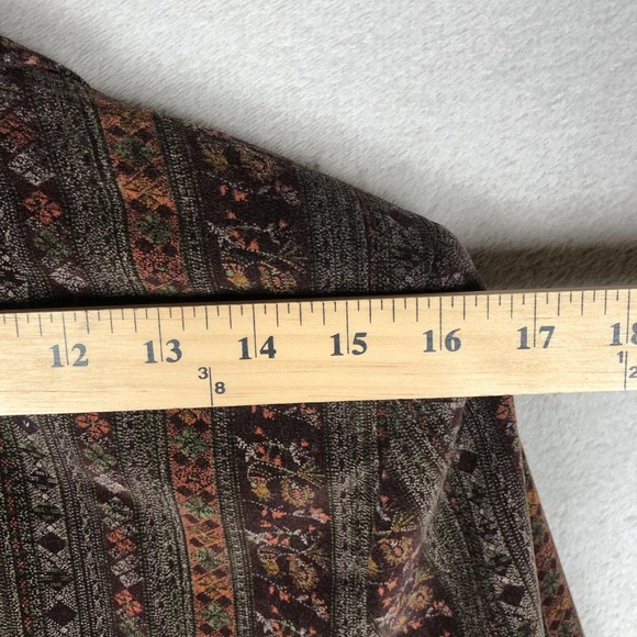 VTG Ken Meritt Rain Shedder Cotton Velvet Blazer Sz 13/14 34" Brown Academia 70s - Picture 12 of 15